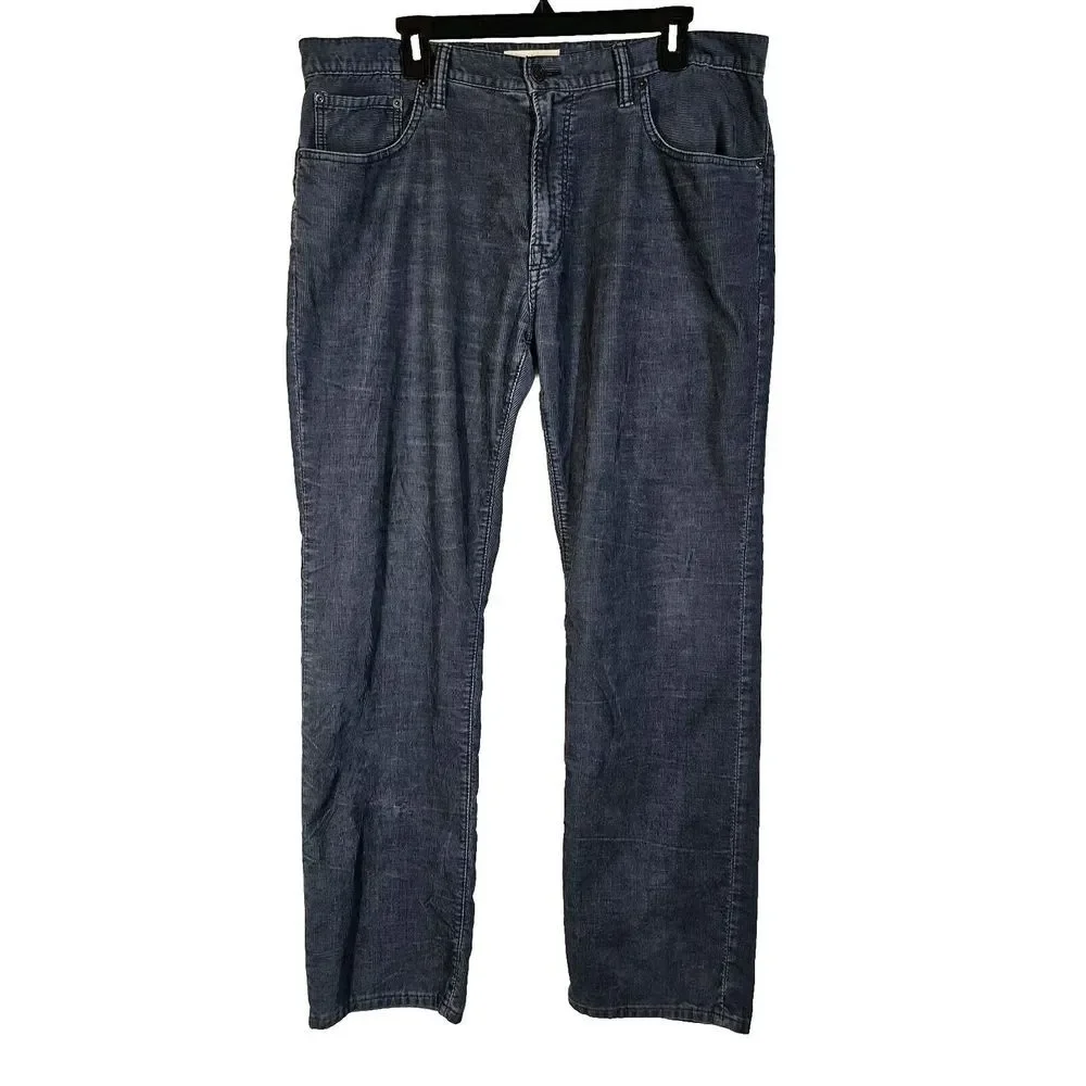 Gap 1969 Corduroy Straight Fit 5-Pockets Pants Preppy Gray 38x30* (*Tag 36x30)